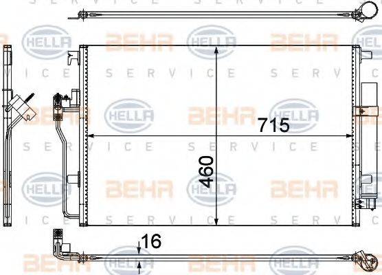 BEHR HELLA SERVICE 8FC351307641 Конденсатор, кондиціонер