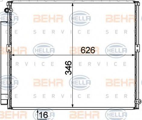 BEHR HELLA SERVICE 8FC351310161 Конденсатор, кондиціонер