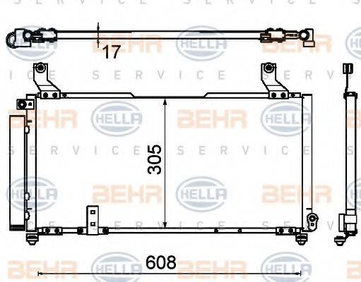 BEHR HELLA SERVICE 8FC351310761 Конденсатор, кондиціонер