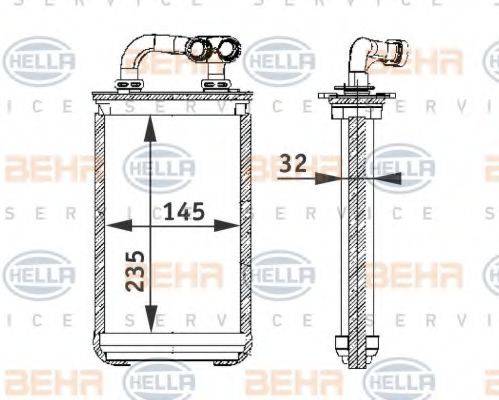 BEHR HELLA SERVICE 8FH351311291 Теплообмінник, опалення салону