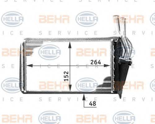 BEHR HELLA SERVICE 8FH351311561 Теплообмінник, опалення салону