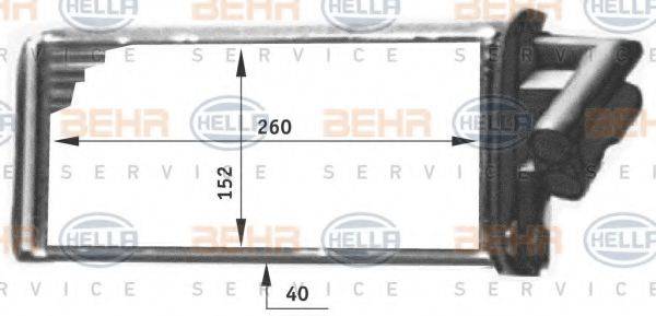 BEHR HELLA SERVICE 8FH351311711 Теплообмінник, опалення салону