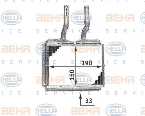 BEHR HELLA SERVICE 8FH351313021 Теплообмінник, опалення салону