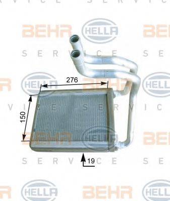 BEHR HELLA SERVICE 8FH351315241 Теплообмінник, опалення салону