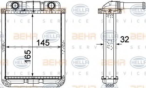 BEHR HELLA SERVICE 8FH351315391 Теплообмінник, опалення салону