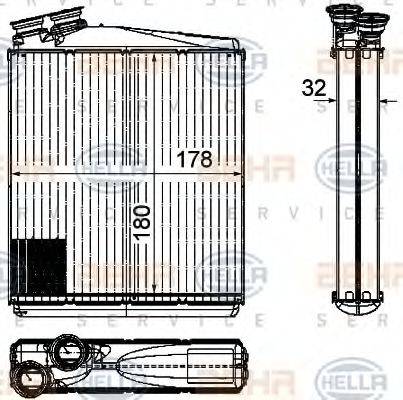 BEHR HELLA SERVICE 8FH351315541 Теплообмінник, опалення салону