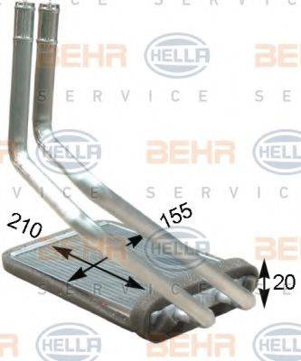 BEHR HELLA SERVICE 8FH351315691 Теплообмінник, опалення салону