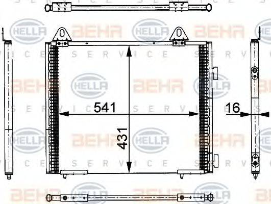 BEHR HELLA SERVICE 8FC351317741 Конденсатор, кондиціонер