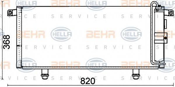 BEHR HELLA SERVICE 8FC351318591 Конденсатор, кондиціонер