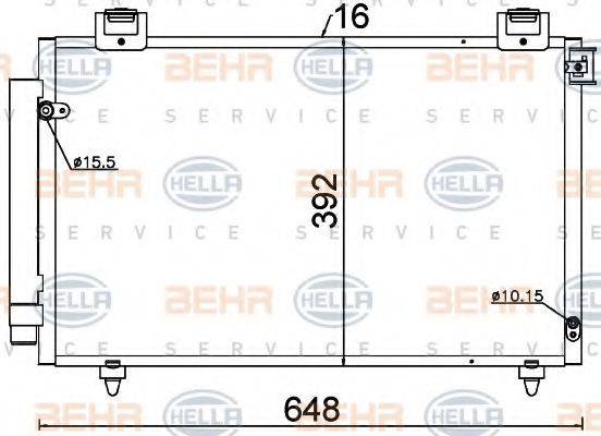 BEHR HELLA SERVICE 8FC351318731 Конденсатор, кондиціонер