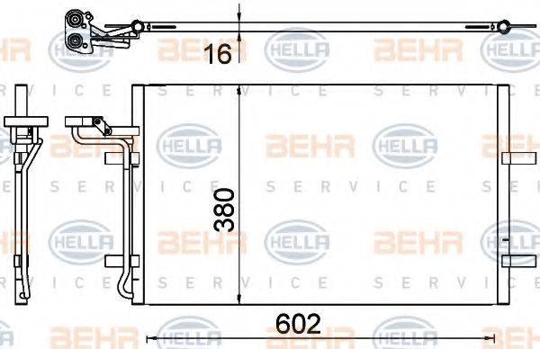 BEHR HELLA SERVICE 8FC351319301 Конденсатор, кондиціонер