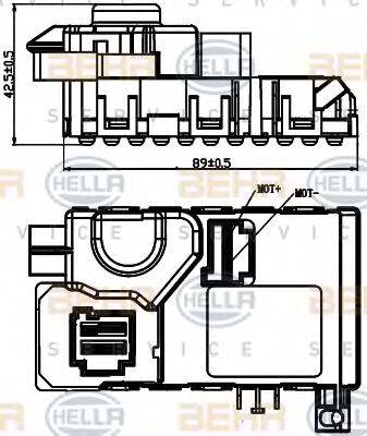 BEHR HELLA SERVICE 5HL351321721 Регулятор, вентилятор салону