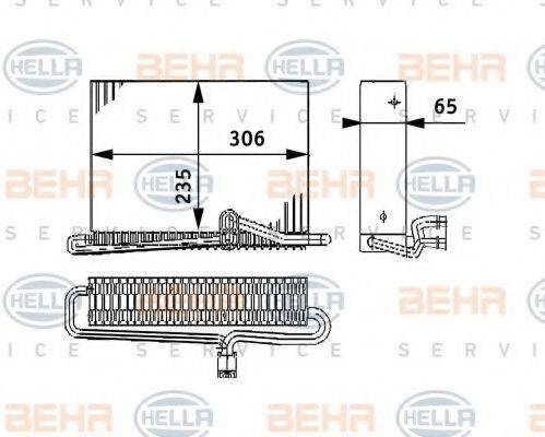 BEHR HELLA SERVICE 8FV351330121 Випарник, кондиціонер