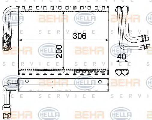 BEHR HELLA SERVICE 8FV351330701 Випарник, кондиціонер