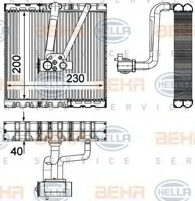 BEHR HELLA SERVICE 8FV351330711 Випарник, кондиціонер