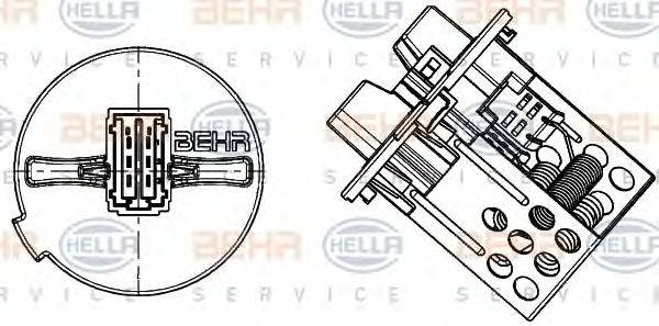 BEHR HELLA SERVICE 9ML351332281 Опір, вентилятор салону