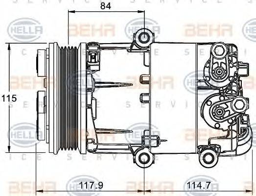 BEHR HELLA SERVICE 8FK351334071 Компресор, кондиціонер