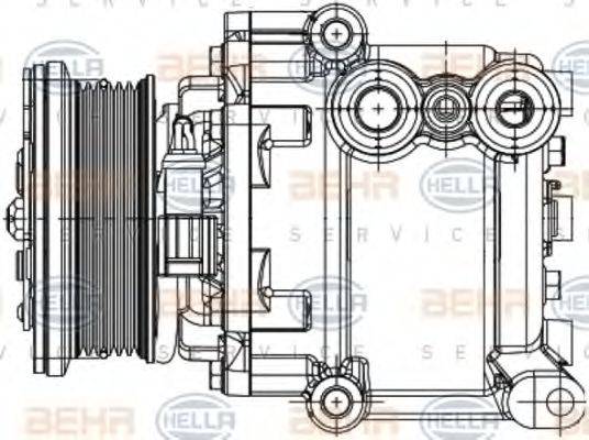 BEHR HELLA SERVICE 8FK351334331 Компресор, кондиціонер