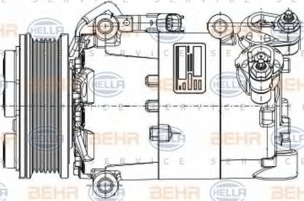 BEHR HELLA SERVICE 8FK351334391 Компресор, кондиціонер