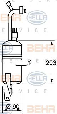 BEHR HELLA SERVICE 8FT351335131 Осушувач, кондиціонер