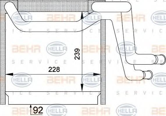 BEHR HELLA SERVICE 8FV351336001 Випарник, кондиціонер