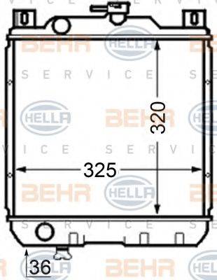 BEHR HELLA SERVICE 8MK376704791 Радіатор, охолодження двигуна