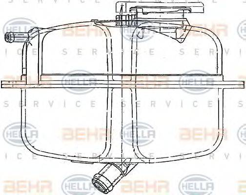 BEHR HELLA SERVICE 8MA376705001 Компенсаційний бак, охолоджуюча рідина