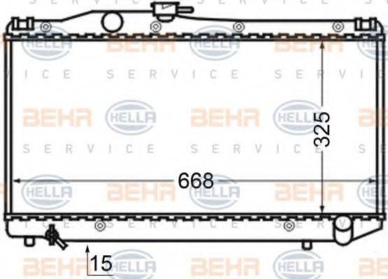 BEHR HELLA SERVICE 8MK376705751 Радіатор, охолодження двигуна