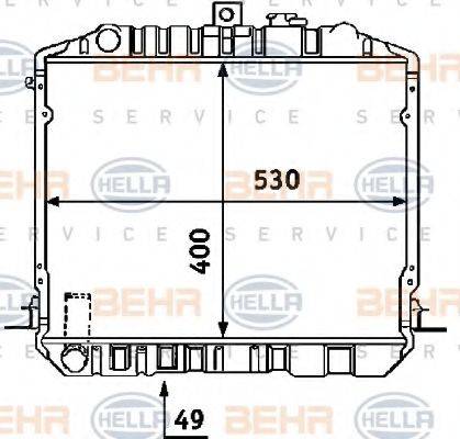 BEHR HELLA SERVICE 8MK376707441 Радіатор, охолодження двигуна