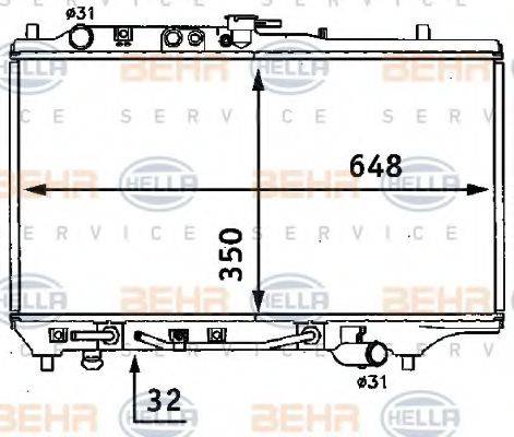 BEHR HELLA SERVICE 8MK376707671 Радіатор, охолодження двигуна