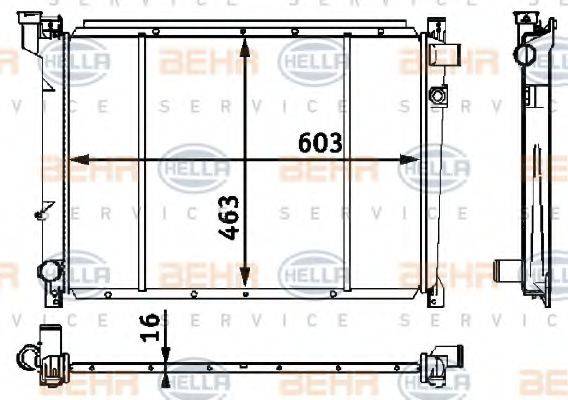 BEHR HELLA SERVICE 8MK376708251 Радіатор, охолодження двигуна