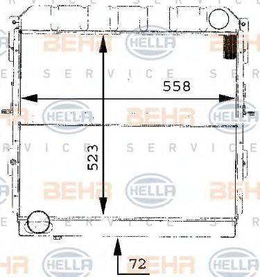 BEHR HELLA SERVICE 8MK376709231 Радіатор, охолодження двигуна