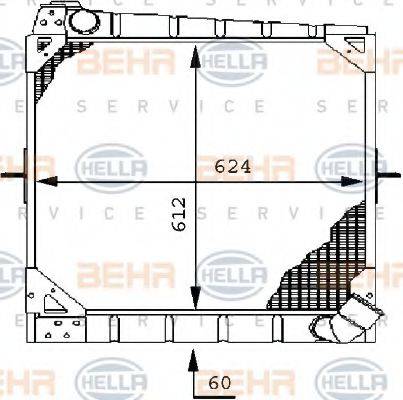 BEHR HELLA SERVICE 8MK376709341 Радіатор, охолодження двигуна