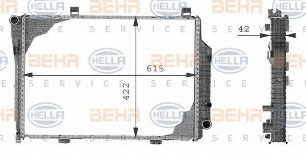 BEHR HELLA SERVICE 8MK376710351 Радіатор, охолодження двигуна