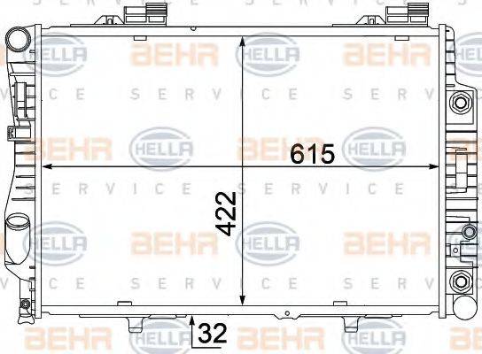 BEHR HELLA SERVICE 8MK376711234 Радіатор, охолодження двигуна