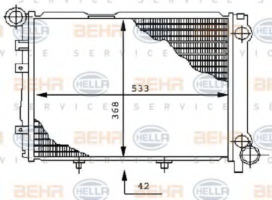 BEHR HELLA SERVICE 8MK376711351 Радіатор, охолодження двигуна