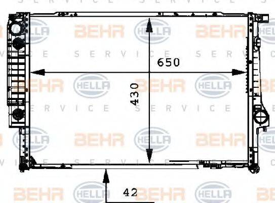 BEHR HELLA SERVICE 8MK376712131 Радіатор, охолодження двигуна