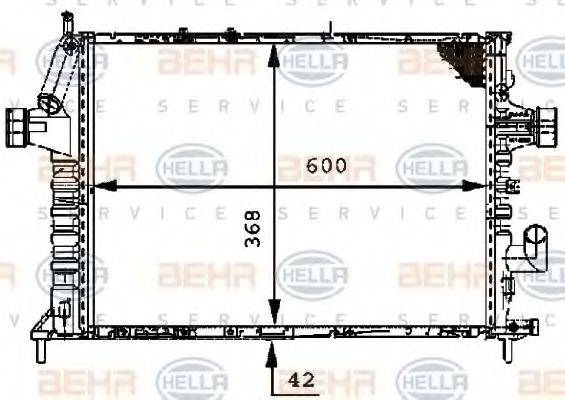 BEHR HELLA SERVICE 8MK376712601 Радіатор, охолодження двигуна