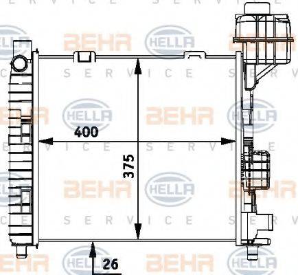 BEHR HELLA SERVICE 8MK376713031 Радіатор, охолодження двигуна