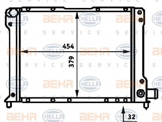 BEHR HELLA SERVICE 8MK376713661 Радіатор, охолодження двигуна