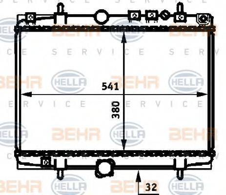 BEHR HELLA SERVICE 8MK376714411 Радіатор, охолодження двигуна