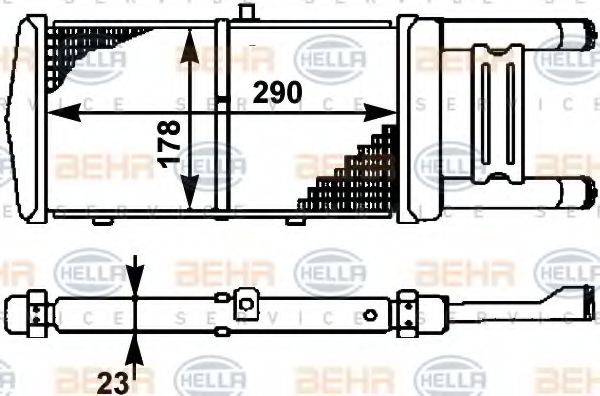 BEHR HELLA SERVICE 8MK376714531 Радіатор, охолодження двигуна