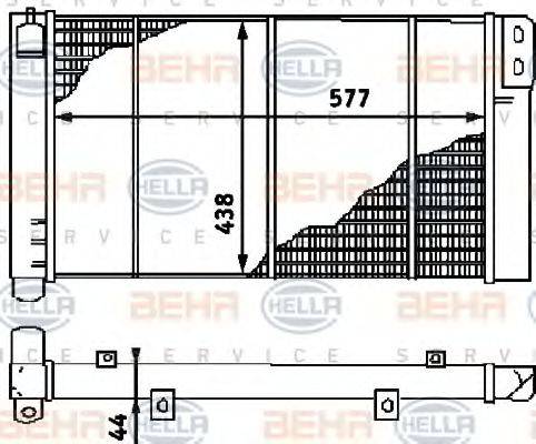 BEHR HELLA SERVICE 8MK376715111 Радіатор, охолодження двигуна