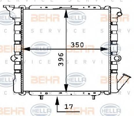 BEHR HELLA SERVICE 8MK376716051 Радіатор, охолодження двигуна