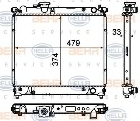 BEHR HELLA SERVICE 8MK376716411 Радіатор, охолодження двигуна