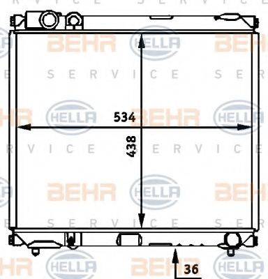 BEHR HELLA SERVICE 8MK376716441 Радіатор, охолодження двигуна