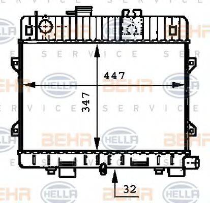 BEHR HELLA SERVICE 8MK376717191 Радіатор, охолодження двигуна