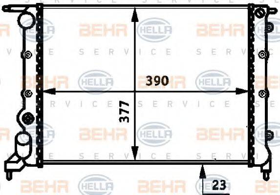 BEHR HELLA SERVICE 8MK376717301 Радіатор, охолодження двигуна