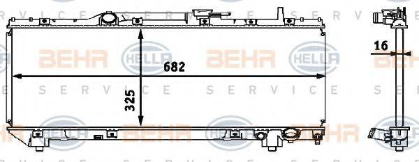 BEHR HELLA SERVICE 8MK376718371 Радіатор, охолодження двигуна