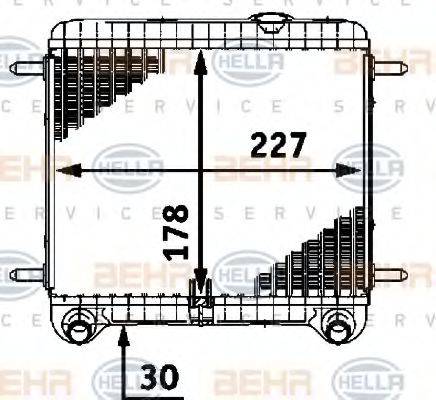 BEHR HELLA SERVICE 8MK376718561 Радіатор, охолодження двигуна